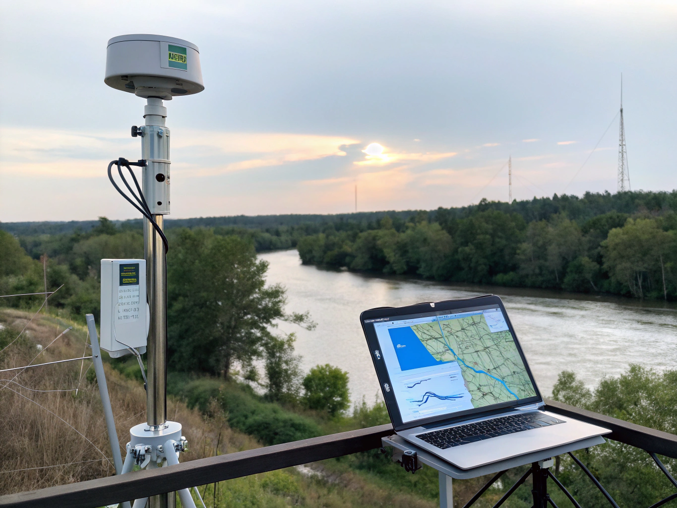 Meteorological data displayed on a tablet in the field